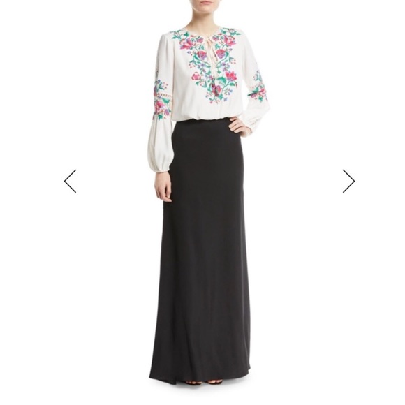 Tadashi Shoji Two-Tone Embroidered Dress - Picture 2 of 5